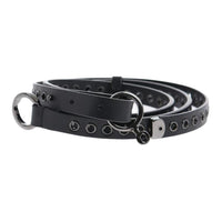 DIOR Metal Calfskin Leather Leather Belts Unisex Black Width 1.5CM