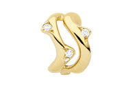 DIOR 18K Gold Diamonds Clip-On Earrings Women's Gold