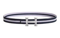 HERMES Belt Men's Purple/Black Width: 3.2cm