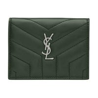 SAINT LAURENT Sheepskin Card Holder Women's Green