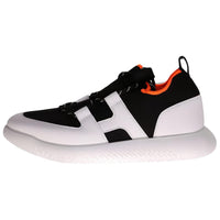 HERMES Duel Low-Top Casual Shoes Men's Black White