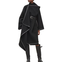 HERMES Coats Women's Black