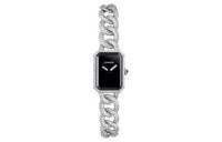 CHANEL CHANEL PREMIERE Collection Wrist Watch Quartz Movement 18K White Gold Strap Black Dial Women's