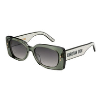DIOR Plastic Square Sunglasses Women's Transparent Green