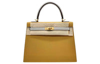 HERMES Kelly Epsom Leather Kelly Bag Handbags Regular Women's Yellow