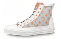 LOUIS VUITTON Stellar Ankle Sneakers 'White Grey Orange' Women's
