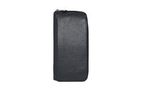 LOUIS VUITTON Zippy Taiga Cow Leather Wallet Large Size Unisex Black