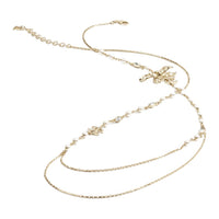 CHANEL Metal Artificial Pearl Necklaces Women's Gold