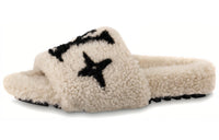 LOUIS VUITTON Bom Dia Slip-Resistant Slide Slippers Women's Beige