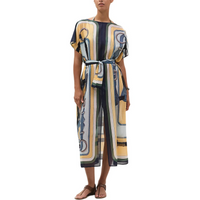 HERMES Short-Sleeved Dresses Women's Laby Yellow