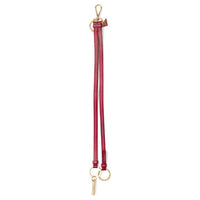 PRADA Calfskin, Steel Keychains Women's Red
