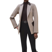 HERMES FW24 Jackets Coats Women's Light Brown