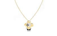 LOUIS VUITTON Vivienne Rat Pendant 3 Golds Lacquer Diamonds & Colored Gemstones