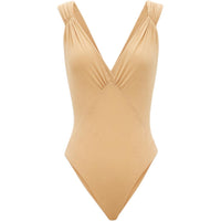 SAINT LAURENT Cross Back Sleeveless Bodysuit