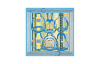 HERMES Silk Scarves Women's Blue