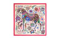 HERMES Silk Scarves Women's Red