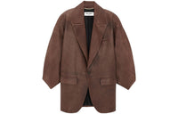 SAINT LAURENT SS23 Leather Jacket Women's Chestnut
