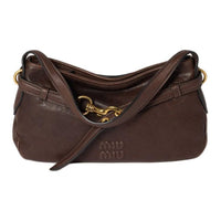 MIU MIU Aventure Nappa Sheepskin Handbag, Shoulder Bag Women's Brown