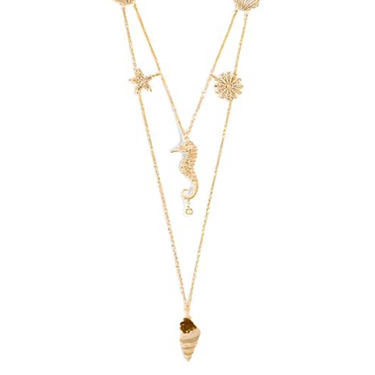 DIOR Resin Necklaces Women's Gold
