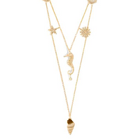 DIOR Resin Necklaces Women's Gold