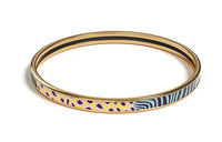 HERMES Gold-Plated Enamel Bangles Women's Gold