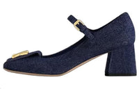 LOUIS VUITTON Shake Chunky Heel Mary Jane Shoes Women's Dark Blue