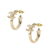 CHANEL Metal Earrings Women's Gold