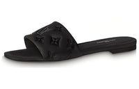 LOUIS VUITTON Slip-Resistant Slide Slippers Women's Black
