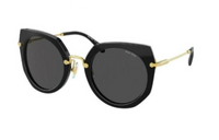 MIU MIU Acetate Round Sunglasses Women's Black