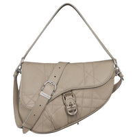 DIOR Saddle Calfskin Portable Crossbody Bag Shoulder Bag Men's Beige