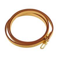 LOUIS VUITTON Leather Shoulder Straps Women's Beige