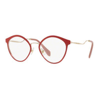 MIU MIU Metal Square Eyeglass Frames Women's Red