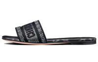 DIOR Dway Slide Slippers Women's Black Gray Color