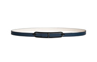 HERMES Roulis Buckle & Double-Sided Swift And Epsom Calfskin Leather Belts Women's Blue/Beige Width: 1.3cm