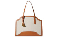 Loro Piana Cotton Handbag Women's Warm Brown Tan