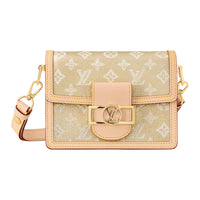 LOUIS VUITTON Dauphine Coated Canvas Crossbody Bag Shoulder Bag Mini Women's Light Brown