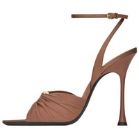SAINT LAURENT Lola Square Peep Toe Sandals Women's