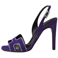 HERMES Holy Strap Sandals 10.5cm Women's Purple
