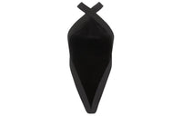 SAINT LAURENT Backless Bodysuit In Velvet Bodysuits Women's Black