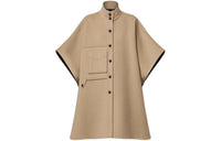 LOUIS VUITTON Button-Up Cape Coat Coats Women's Beige
