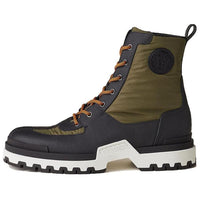 HERMES Grip Ankle Boots Men's Khaki Black