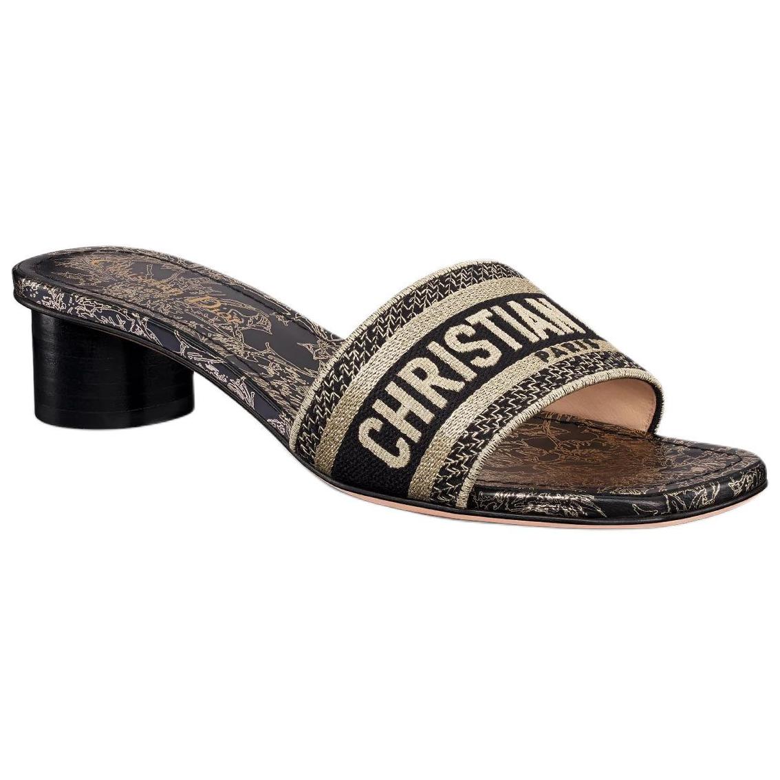 DIOR Dway Slide Slippers 3.5cm Women's Black