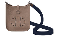 HERMES Evelyne Taurillon Clemence Leather Crossbody Bag, Shoulder Bag Women's