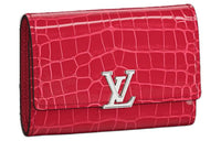 LOUIS VUITTON Soft Shiny Crocodile Leather Clutch Women's Pink Spinel