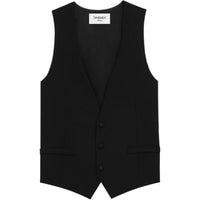 SAINT LAURENT Silk Crepe Waistcoat