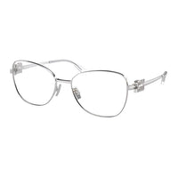 MIU MIU Irregular Shape Eyeglass Frames Women's Silver