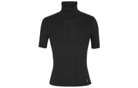 SAINT LAURENT Ribbed-knit Roll-neck Top