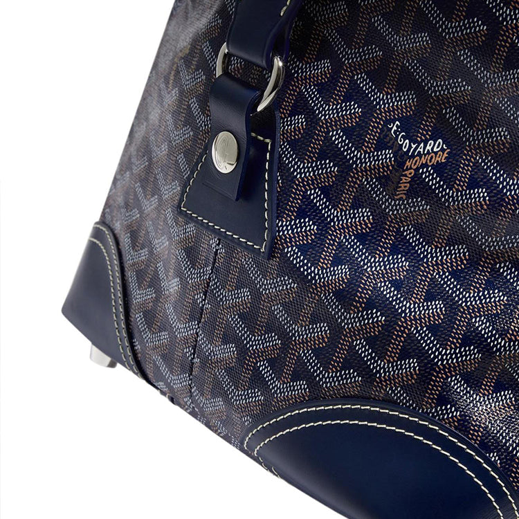 GOYARD Bowling Canvas With Leather Shoulder Bag Crossbody Bag Handbag Travel Bag Unisex Marine Blue