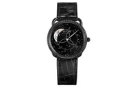 HERMES Arceau Wrist Watch Quartz Movement Genuine Leather Strap 36mm Black Dial Men's Watches
