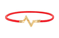 LOUIS VUITTON 18K Gold Polyamide Bangle Unisex Red